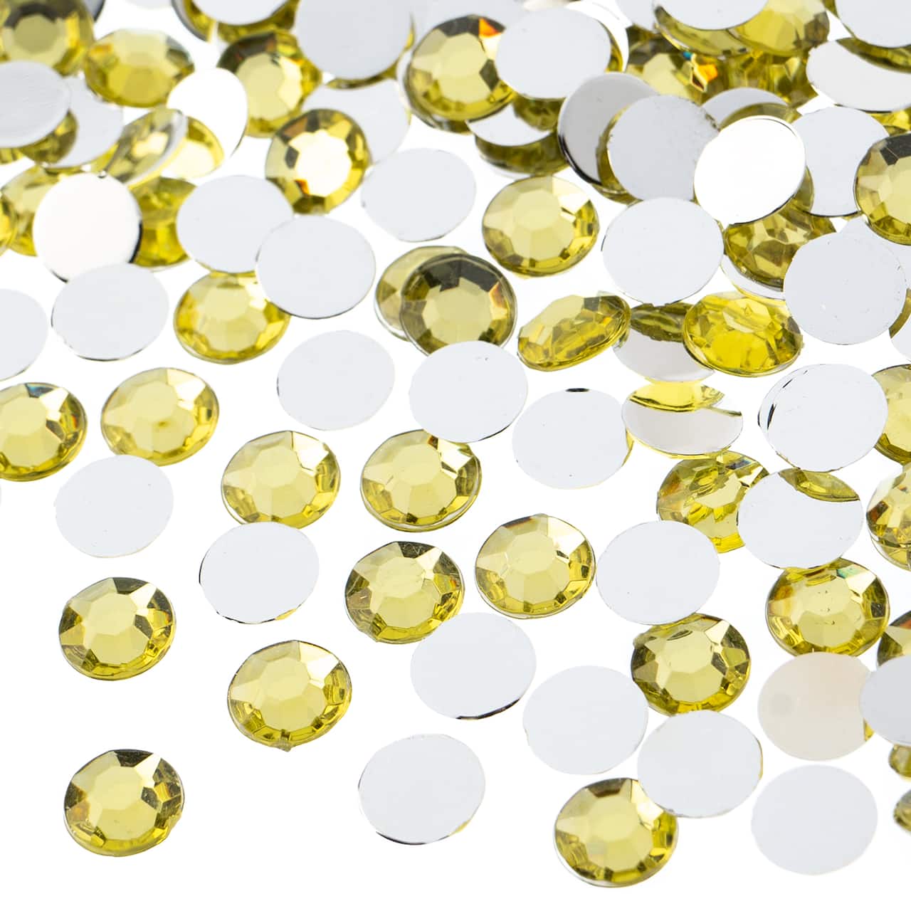John Bead 8mm Acrylic Round Flat Back Rhinestones, 1,000ct.